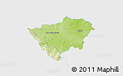 Physical 3D Map of Zabkowice Slaskie, single color outside