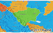 Political 3D Map of Zabkowice Slaskie