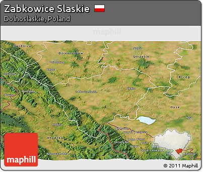 Satellite 3D Map of Zabkowice Slaskie