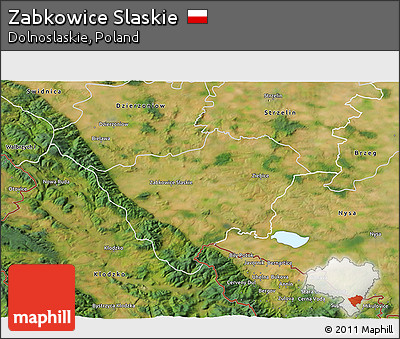 Satellite 3D Map of Zabkowice Slaskie