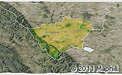 Satellite 3D Map of Zabkowice Slaskie, semi-desaturated