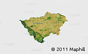 Satellite 3D Map of Zabkowice Slaskie, single color outside