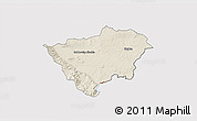 Shaded Relief 3D Map of Zabkowice Slaskie, cropped outside
