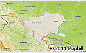 Shaded Relief 3D Map of Zabkowice Slaskie, physical outside