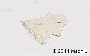 Shaded Relief 3D Map of Zabkowice Slaskie, single color outside