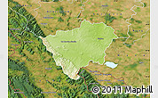 Physical Map of Zabkowice Slaskie, satellite outside