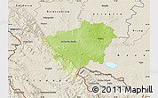Physical Map of Zabkowice Slaskie, shaded relief outside