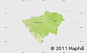 Physical Map of Zabkowice Slaskie, single color outside