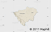 Shaded Relief Map of Zabkowice Slaskie, single color outside