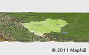Physical Panoramic Map of Zabkowice Slaskie, darken