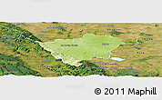 Physical Panoramic Map of Zabkowice Slaskie, satellite outside