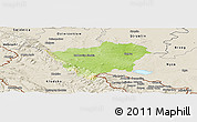 Physical Panoramic Map of Zabkowice Slaskie, shaded relief outside