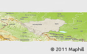 Shaded Relief Panoramic Map of Zabkowice Slaskie, physical outside