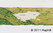 Shaded Relief Panoramic Map of Zabkowice Slaskie, satellite outside