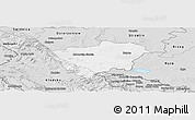 Silver Style Panoramic Map of Zabkowice Slaskie