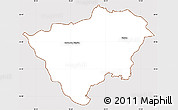 Classic Style Simple Map of Zabkowice Slaskie, cropped outside
