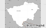 Gray Simple Map of Zabkowice Slaskie