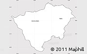 Silver Style Simple Map of Zabkowice Slaskie, cropped outside