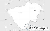 Silver Style Simple Map of Zabkowice Slaskie