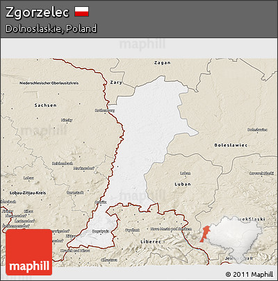 Classic Style 3D Map of Zgorzelec