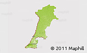 Physical 3D Map of Zgorzelec, cropped outside
