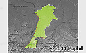 Physical 3D Map of Zgorzelec, darken, desaturated