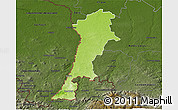 Physical 3D Map of Zgorzelec, darken
