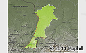 Physical 3D Map of Zgorzelec, darken, semi-desaturated