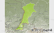 Physical 3D Map of Zgorzelec, semi-desaturated