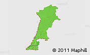 Political 3D Map of Zgorzelec, cropped outside