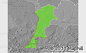 Political 3D Map of Zgorzelec, desaturated