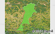 Political 3D Map of Zgorzelec, satellite outside