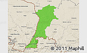 Political 3D Map of Zgorzelec, shaded relief outside