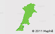 Political 3D Map of Zgorzelec, single color outside