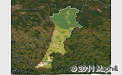 Satellite 3D Map of Zgorzelec, darken