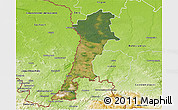 Satellite 3D Map of Zgorzelec, physical outside