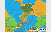 Satellite 3D Map of Zgorzelec, political outside