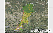 Satellite 3D Map of Zgorzelec, semi-desaturated