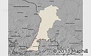 Shaded Relief 3D Map of Zgorzelec, darken, desaturated