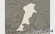 Shaded Relief 3D Map of Zgorzelec, darken