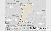 Shaded Relief 3D Map of Zgorzelec, desaturated
