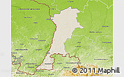 Shaded Relief 3D Map of Zgorzelec, physical outside