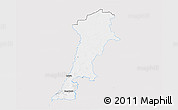 Silver Style 3D Map of Zgorzelec, single color outside