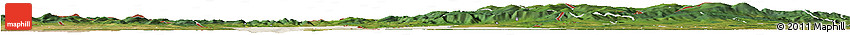 Shaded Relief Horizon Map of Zgorzelec, satellite outside