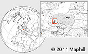 Blank Location Map of Zgorzelec, highlighted country, within the entire country