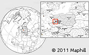 Blank Location Map of Zgorzelec, highlighted country, highlighted parent region, within the entire country