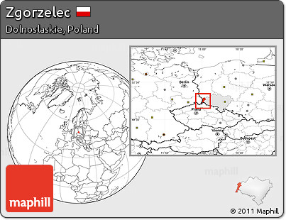 Blank Location Map of Zgorzelec, highlighted parent region