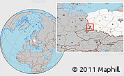 Gray Location Map of Zgorzelec, highlighted country