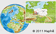Physical Location Map of Zgorzelec, highlighted country, highlighted parent region, within the entire country
