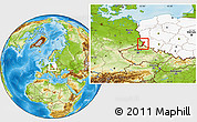 Physical Location Map of Zgorzelec, highlighted country
